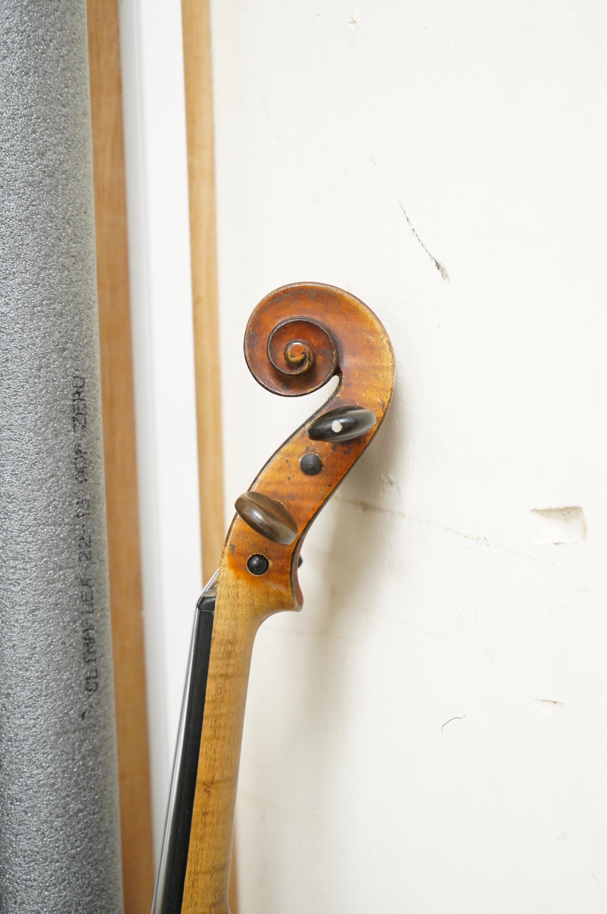 A full-size French violin by Jerome Thibouville-Lamy, one piece back, cased
